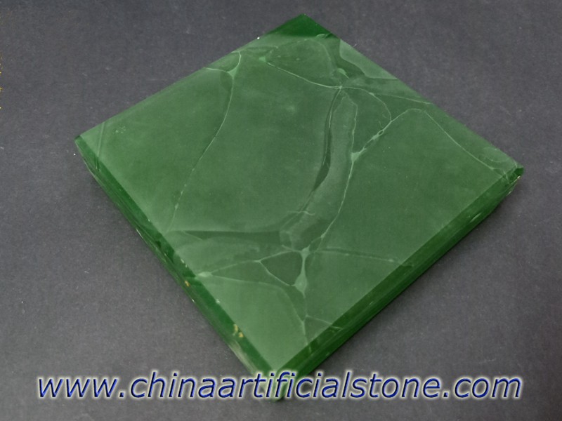 Paneles de vidrio reciclado translúcido verde jade JGJ-802