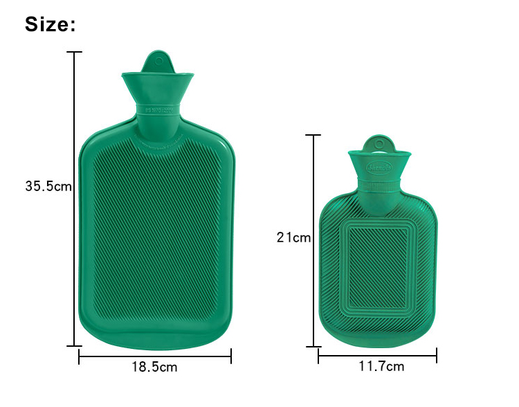 Botella de agua caliente verde
