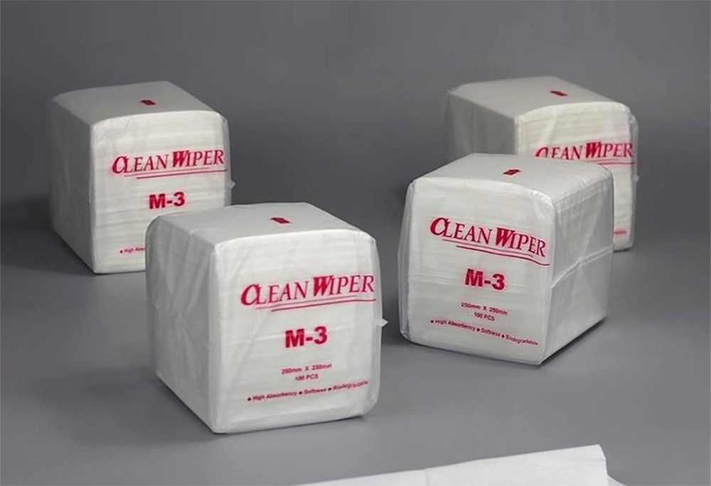 Viscosa no tejida sin pelusa M-3 Industrial Cleanroom Clean Wiper