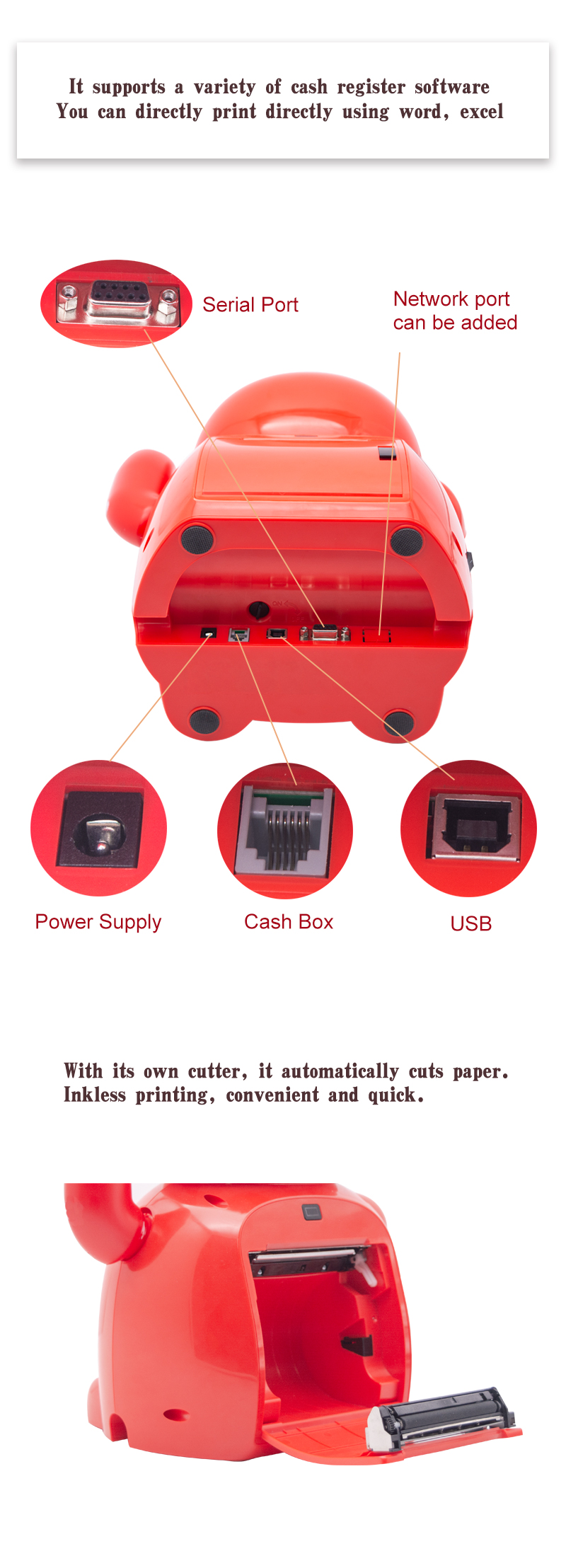 pos impresora usb bluetooth 80mm