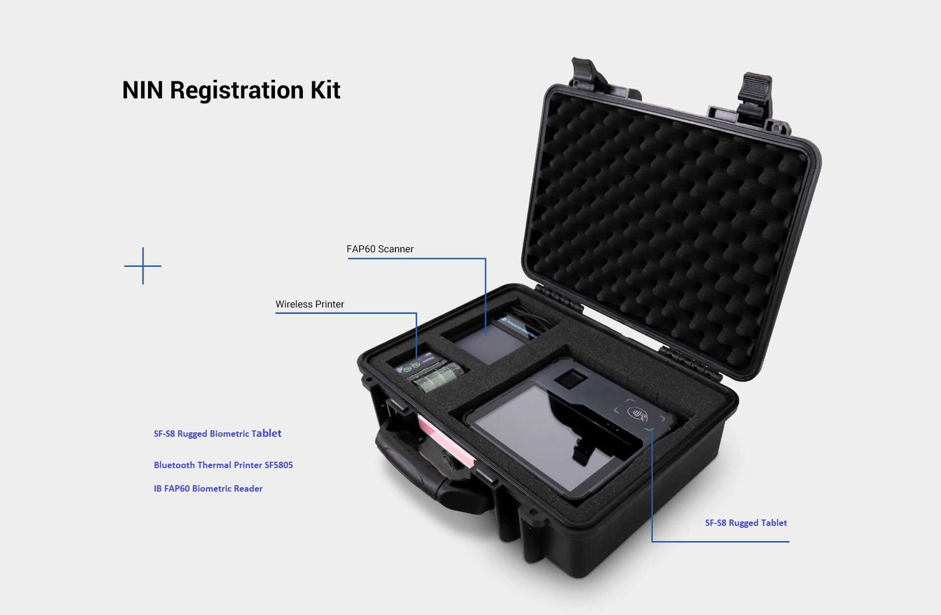 KIT de registro de NIN de huellas dactilares