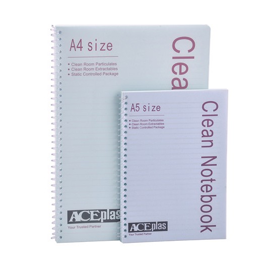 Cuaderno de sala limpia ESD encuadernado en espiral sin pelusa sin polvo
