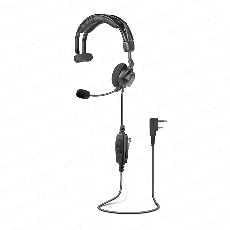 RHS-1519A Radio Auricular de una sola oreja de servicio mediano con micrófono con cancelación de ruido y PTT
