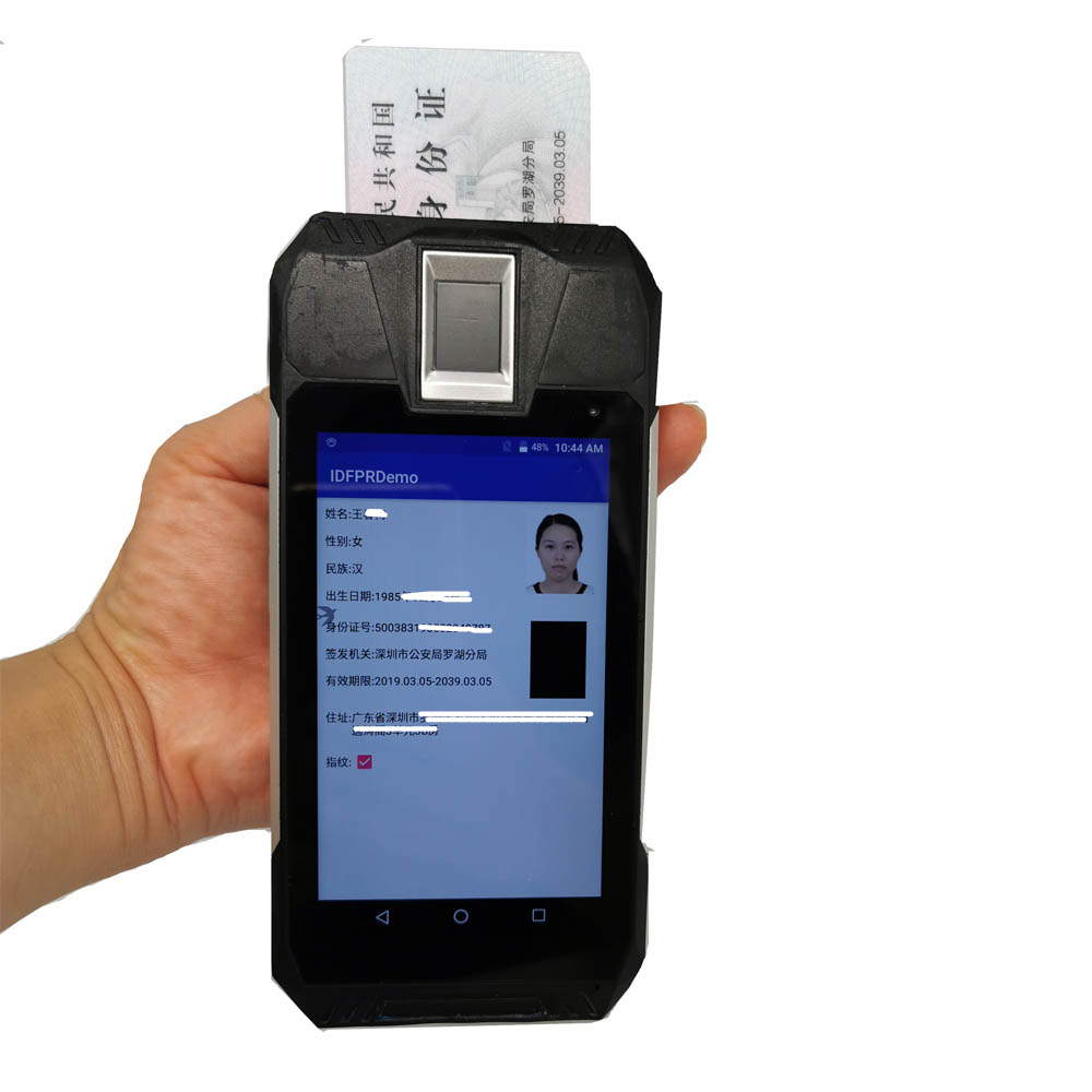 Handheld Rugged IP68 Android Policía militar Patrulla Identificación nacional Biométrica PDA

