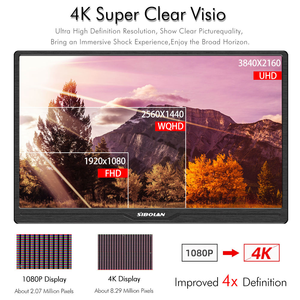 Fabricante de monitores portátiles Sibolan 3840 X 2160