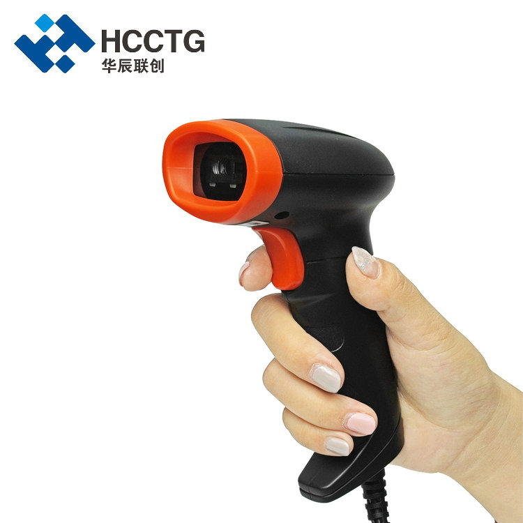Escáner de código de barras 2D con cable USB/RS232 de mano para teléfono móvil HS-6603B
