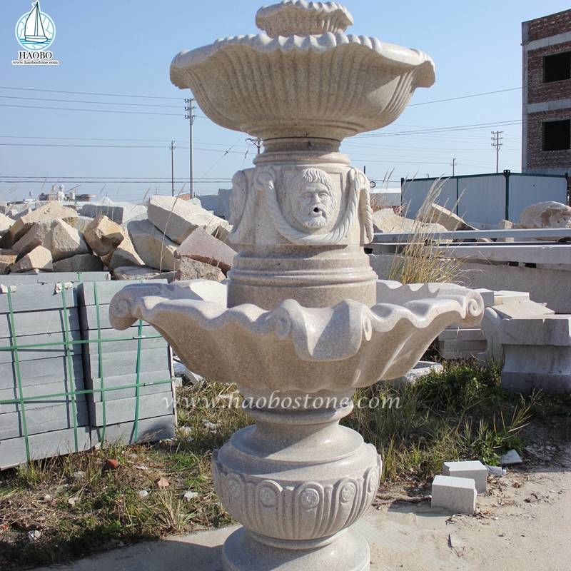 Fuente de decoración de jardín de agua de mármol al aire libre tallada a mano de piedra natural
