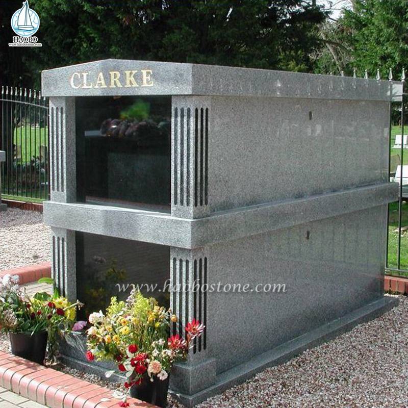 Mausoleo privado funerario de 2 criptas de granito de alta calidad
