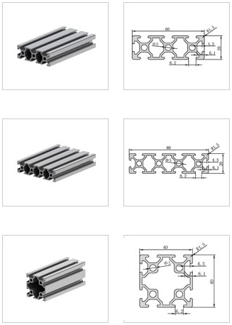 Soporte de perfil de aluminio