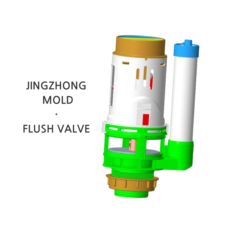 Molde de inyección de plástico para montaje de tanque de inodoro con válvula de descarga
