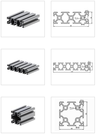 Perfil industrial de extrusión