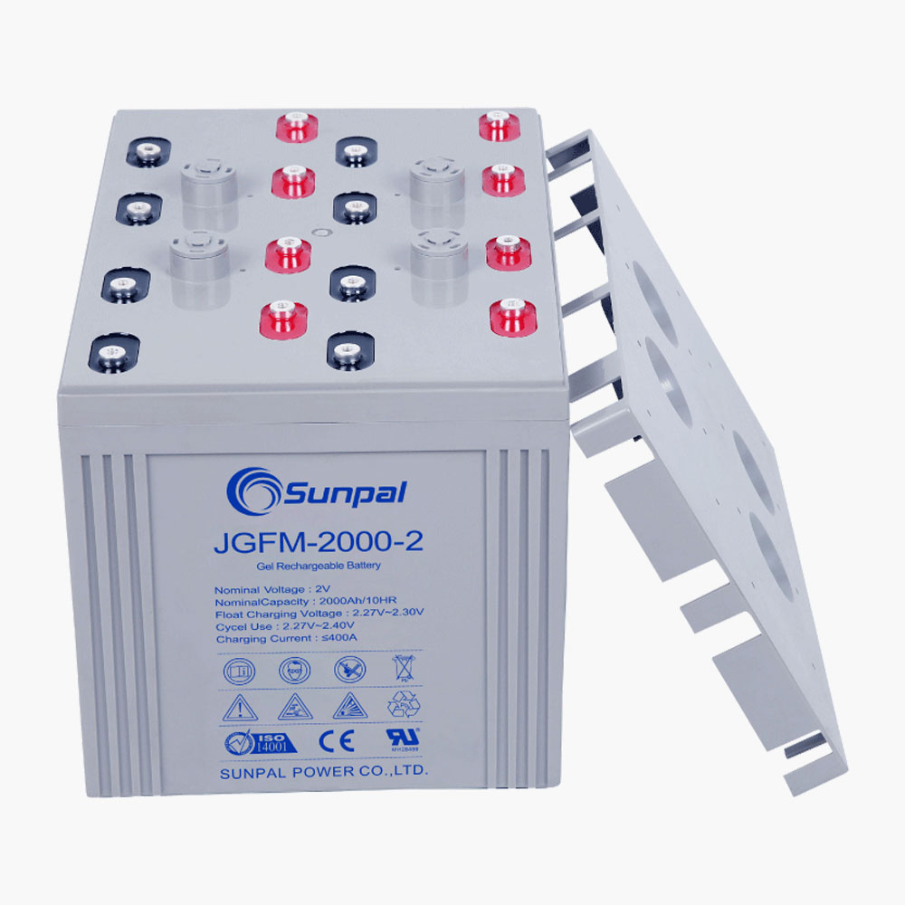 Batería recargable de gel solar sellada Sunpal 2V 2000Ah sin mantenimiento Tienda
