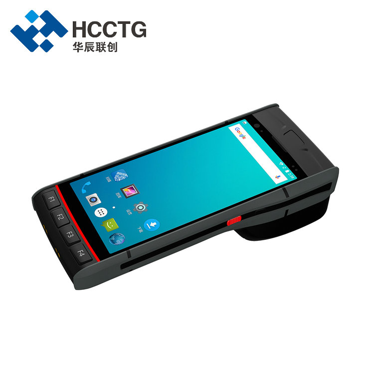 Android 9 Terminal de datos inalámbrico PDA de mano con impresora Escáner de código de barras
