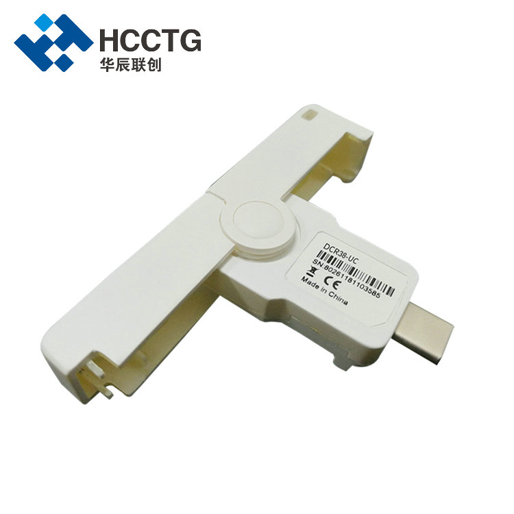 Lector de tarjetas inteligentes de contacto con conector USB tipo C reversible DCR38-UC
