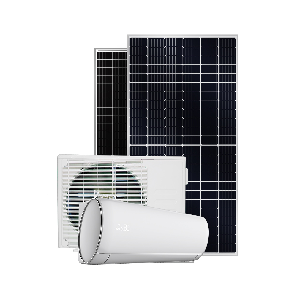 Aire acondicionado de CA mini split sin ductos con inversor solar híbrido montado en la pared
