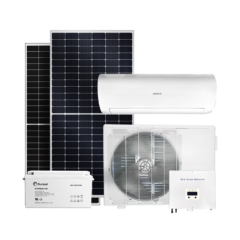Sistemas de refrigeración de unidades de aire acondicionado para el hogar con energía solar DC fuera de la red
