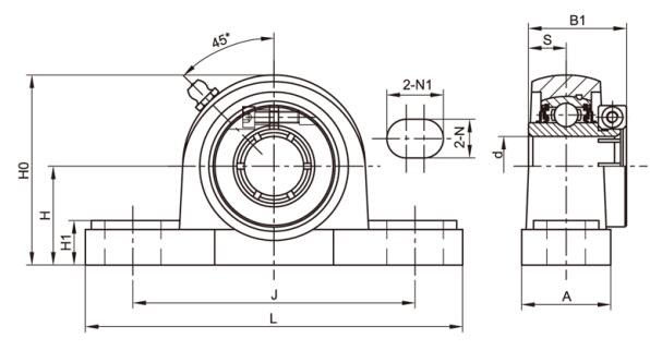 Unidades de rodamientos montadas en acero inoxidable SSUEP207 ESB