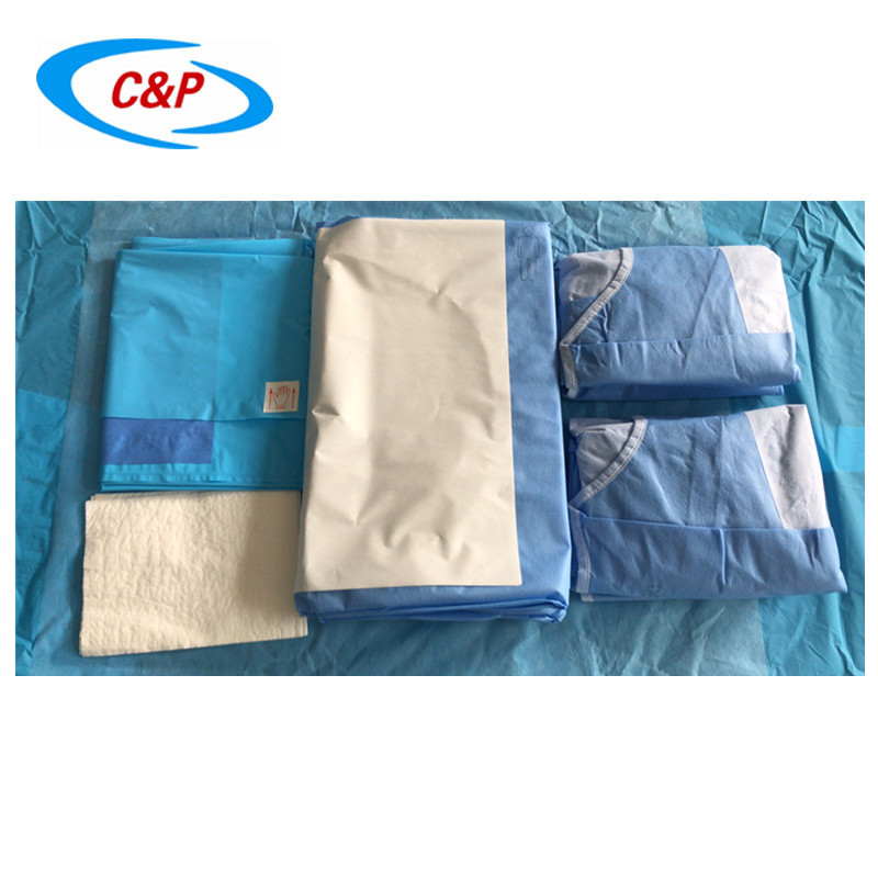 Fabricante de paquetes de cortinas quirúrgicas para cesáreas no tejidas estériles SMS
