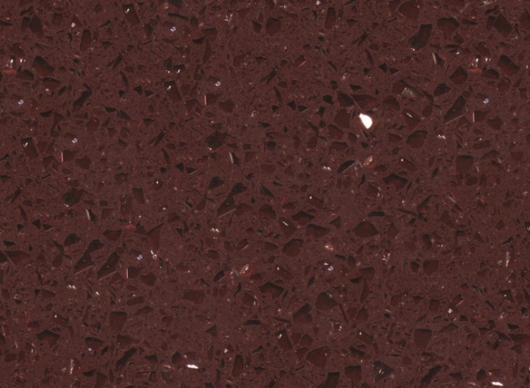 RSC1816 Superficie de cuarzo rojo oscuro cristalino
