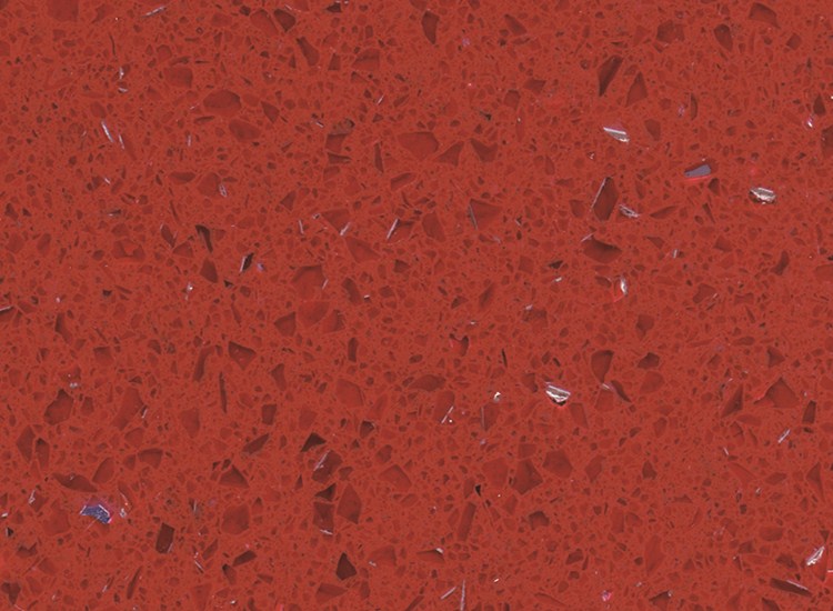 Losas de piedra de cuarzo rojo cristalino RSC1801
