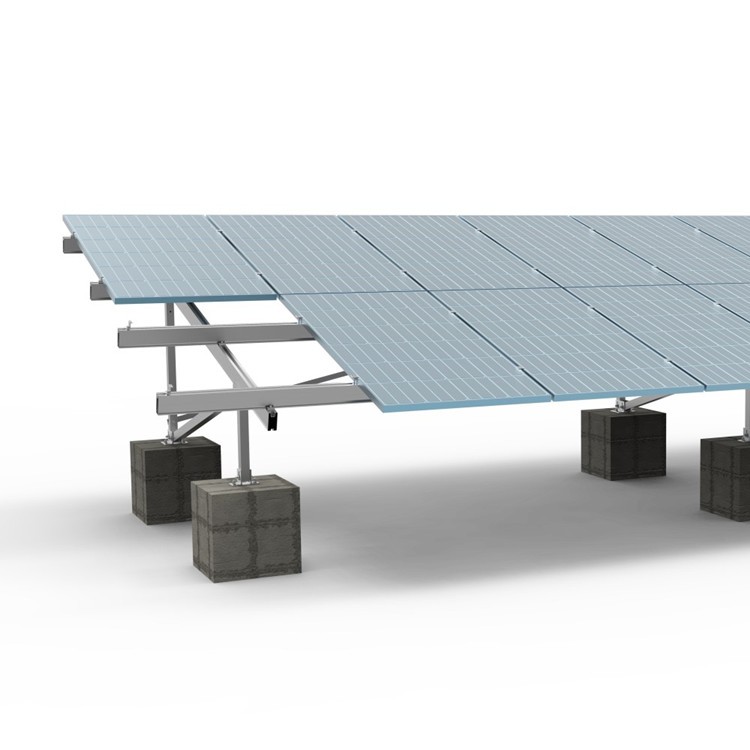 Estructura de montaje de tierra del sistema de montaje solar con tornillos de aluminio Sistemas de estanterías solares
