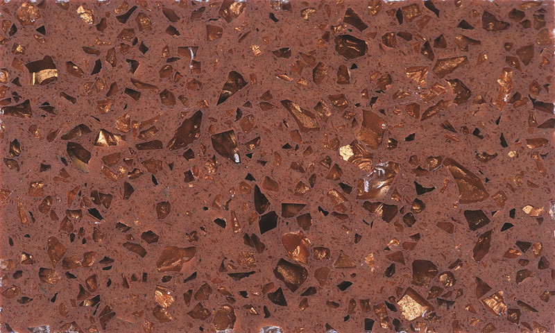 RSC7009 piedra de cuarzo marrón brillante artificial
