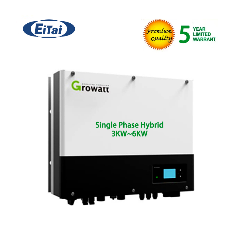 Inversor híbrido Growatt Sph 3000-6000 Mppt monofásico para sistema de panel
