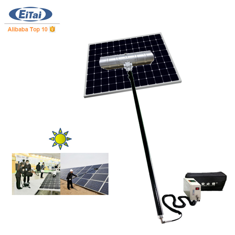 Sistema de limpieza de paneles solares EiTai con batería Precio automático de bomba de agua de limpieza de paneles solares

