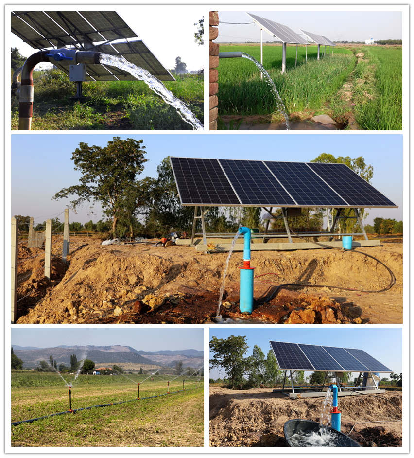 bomba de agua con energía solar para granjas