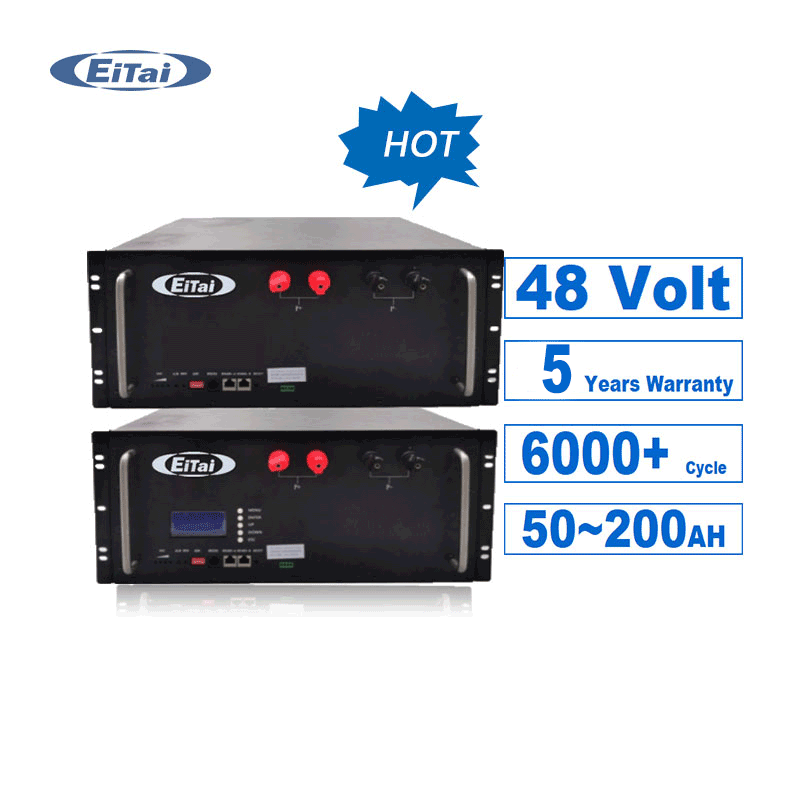 Batería de litio Eitai 48V 100Ah 200Ah Solar lifepo4 para sistema de almacenamiento solar doméstico

