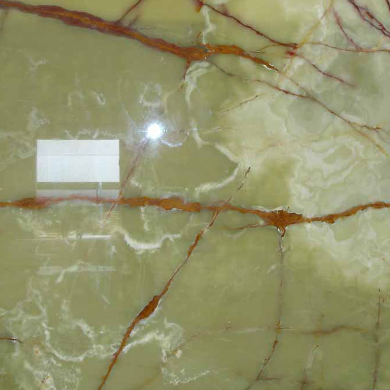 Piedra de mármol de ónix verde natural
