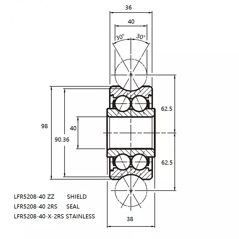 LFR5208-40 ZZ Tamaño