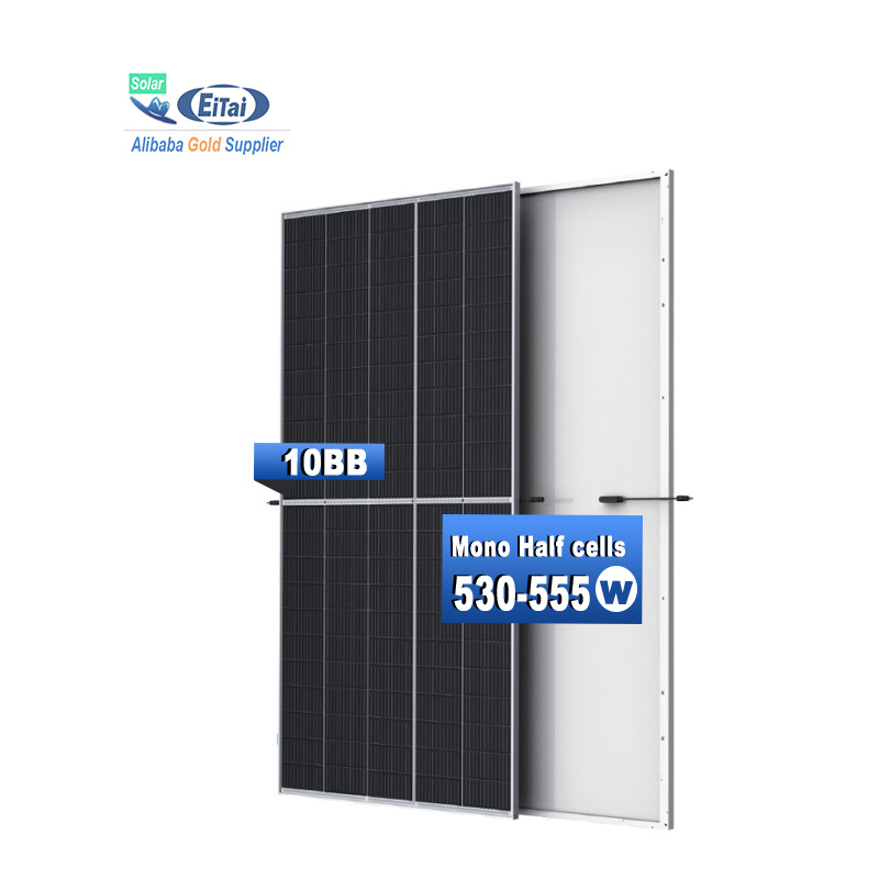 Panel solar Eitai 530W 535W 540W 545W 550W 555W Mono Half 144 Cell Módulo fotovoltaico para sistema solar doméstico
