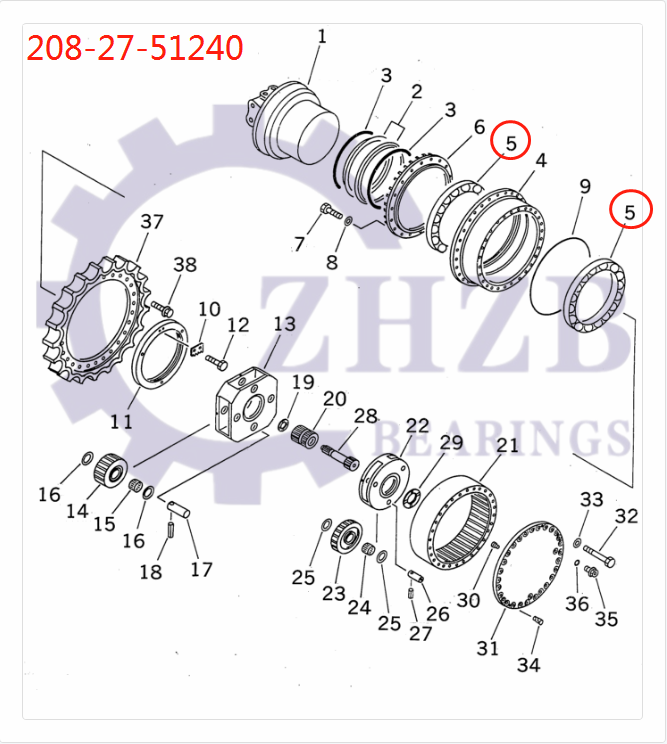 PARTES komatsu