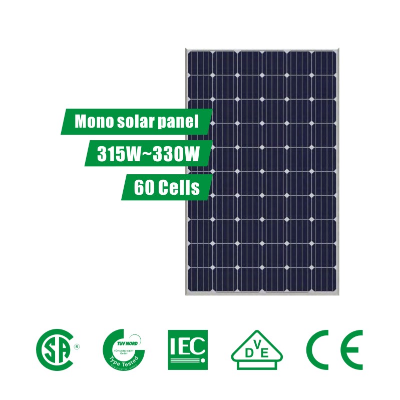 Módulo PERC de panel solar de 6 pulgadas y 60 celdas (315 ~ 330 W)
