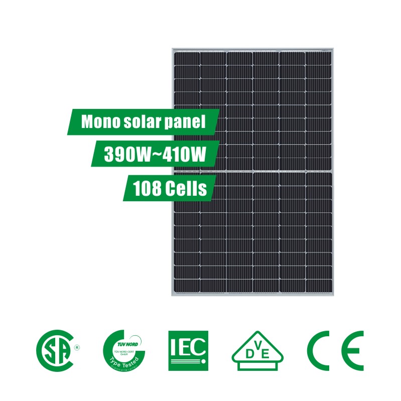 Módulo fotovoltaico de medio corte PERC de 7 pulgadas y 108 celdas (390~410W)
