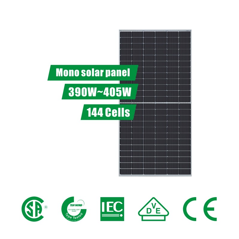 Sistema de panel solar de medio corte PERC de 6 pulgadas y 144 celdas (390 ~ 405 W)
