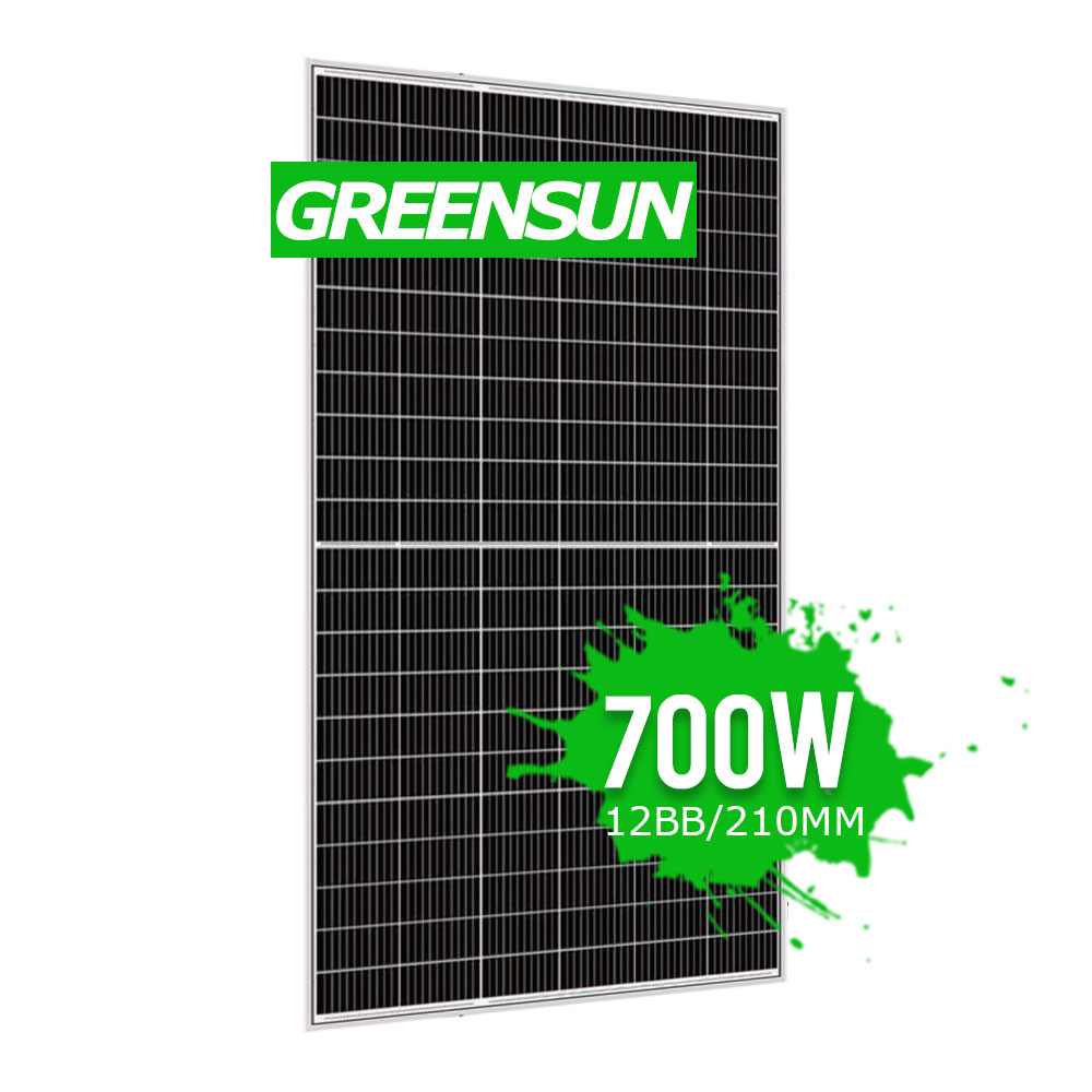 Paneles solares monocristalinos de células de corte medio 12BB 680W 690W 695W 700W Módulo solar
