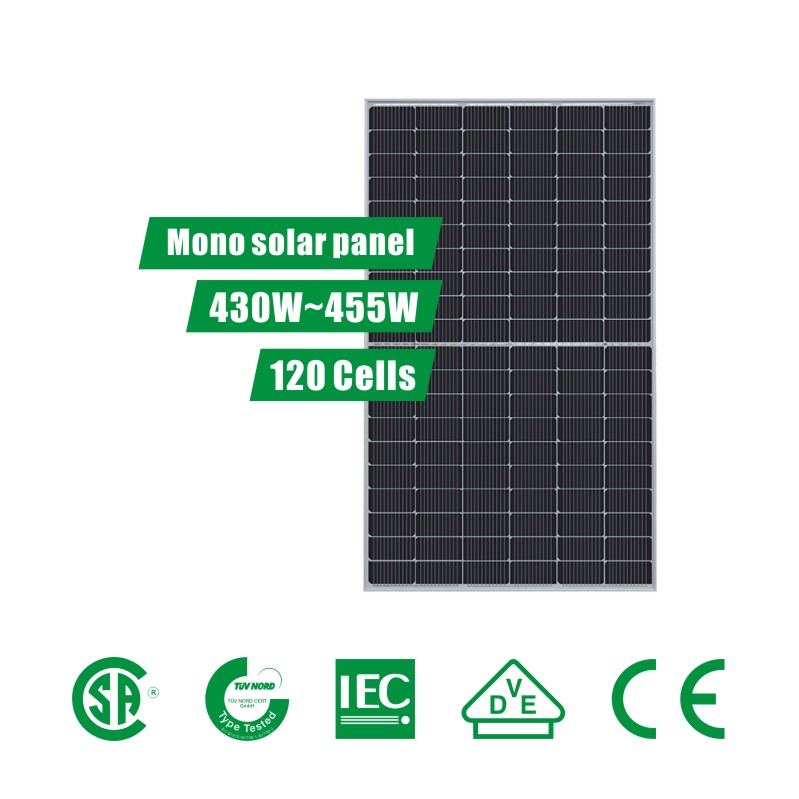 Panel solar de medio corte PERC de 7 pulgadas y 120 celdas (430 ~ 455 W)
