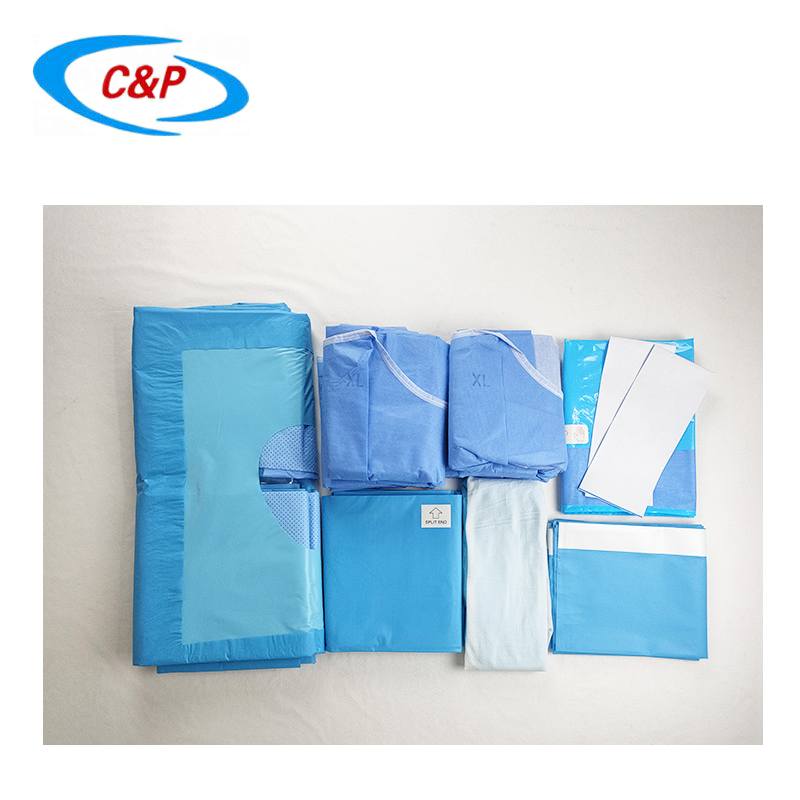 Kit de paquete de cortinas quirúrgicas de cadera estándar desechables a prueba de agua
