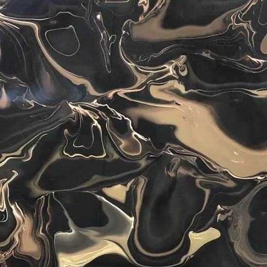 Imagen misteriosa de la selva negra Losa de ónix negro Piedra de ingeniería Ónix translúcido

