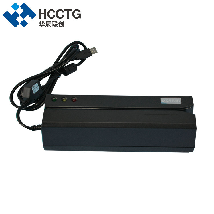 Lector y grabador de tarjetas de banda magnética RS232/USB de 3 pistas MSR606
