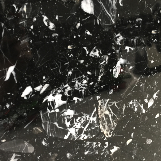 Azulejos de mármol negro Nero Marquina Losa de mármol aglomerado de vena blanca
