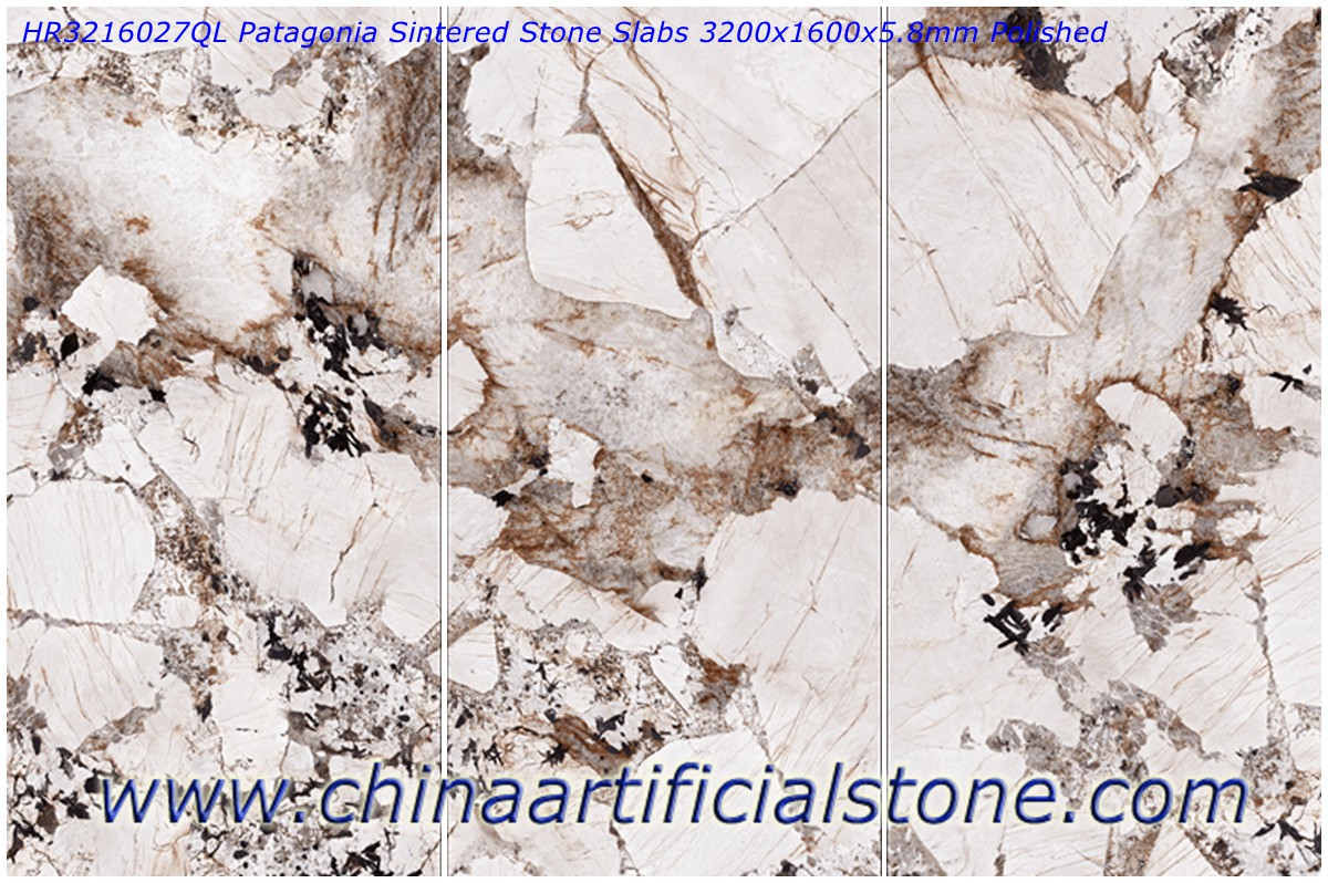 Losas finas de piedra sinterizada Patagonia de 6 mm
