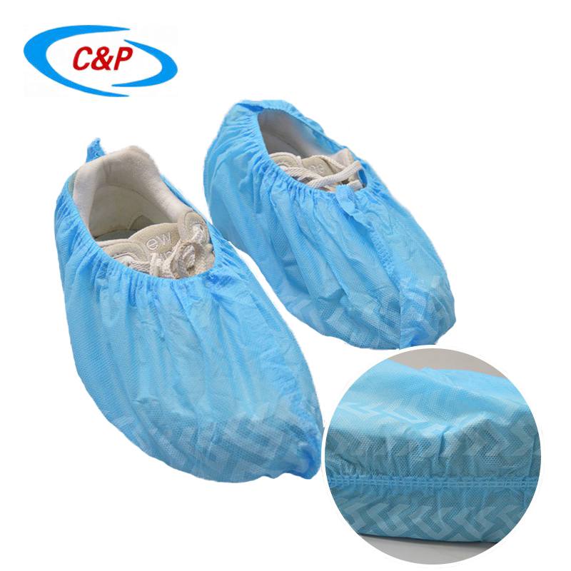 Cubrezapatos protectores no tejidos desechables Hospital Blue
