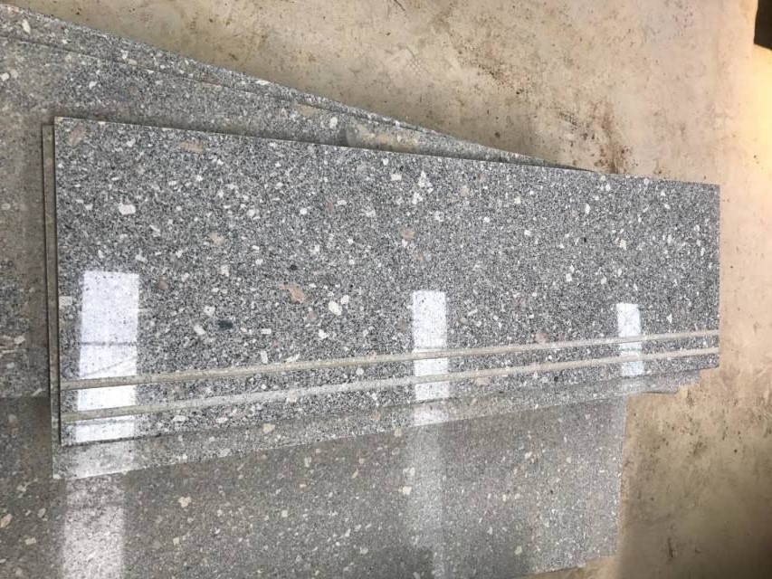 China Lu escaleras de granito gris nuevo granito G383
