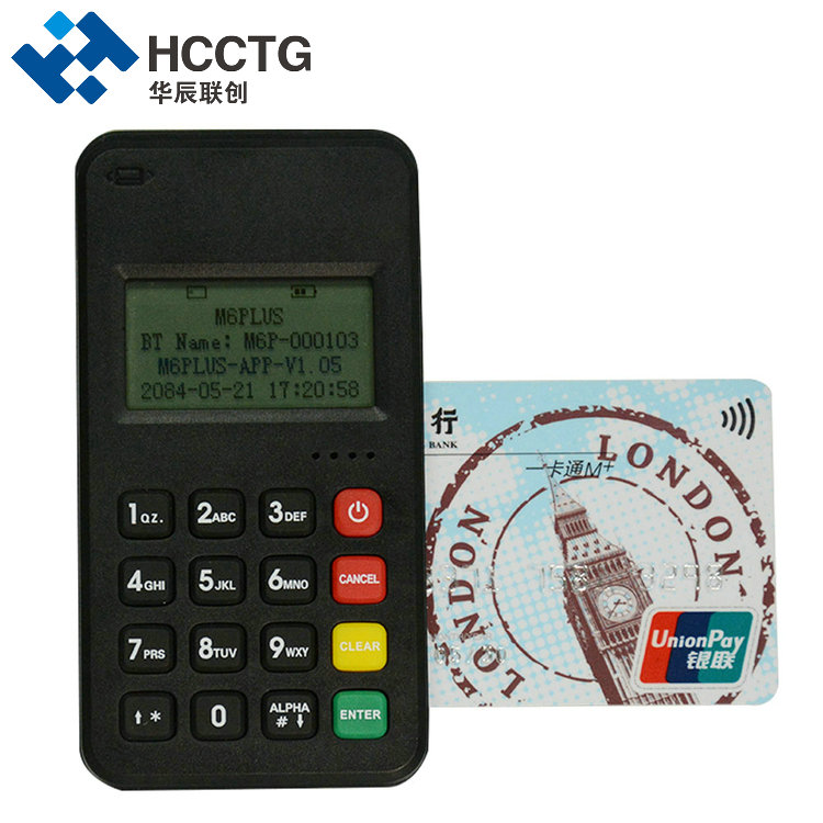 Bluetooth 3 en 1 pago con tarjeta POS móvil conectar al teléfono M6 PLUS
