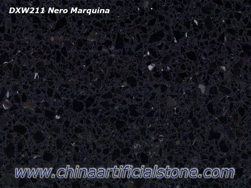 Azulejos y losas de terrazo negro Nero Marquina DXW211

