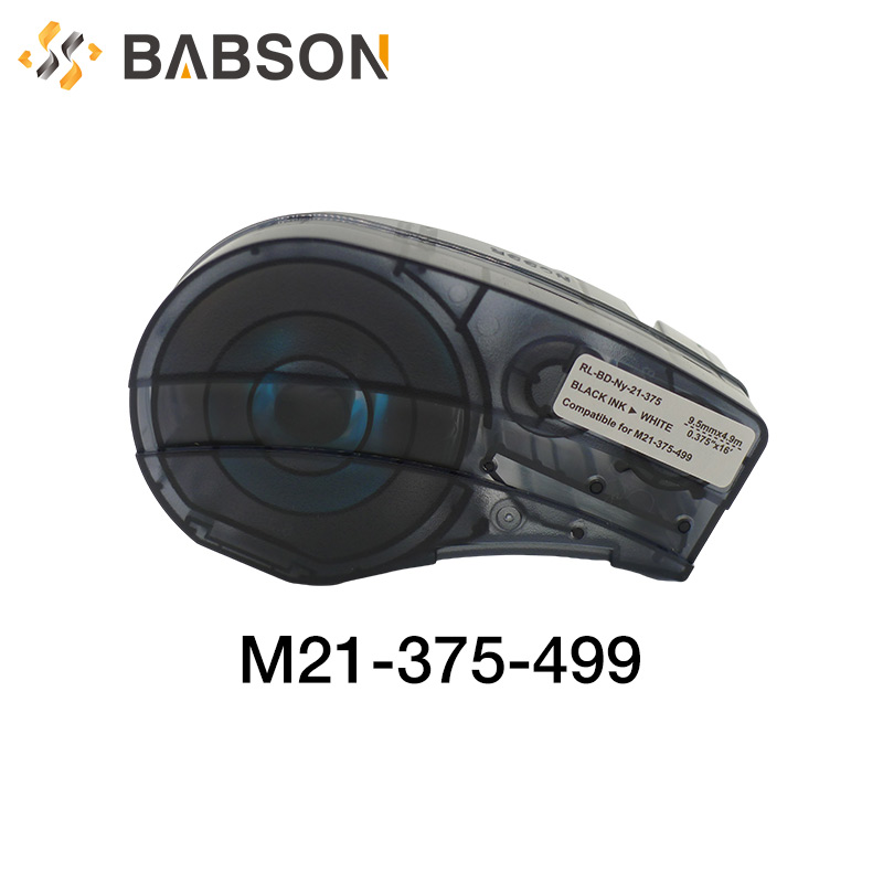 Compatible con M21-375-499-YL para cinta de etiquetas de vinilo Brady negro sobre amarillo para cinta de impresora de etiquetas Brady LAB
