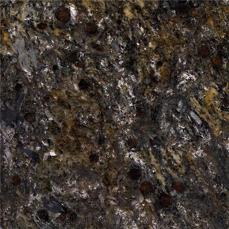 Losas de granito de meteorito negro de Brasil pulidas
